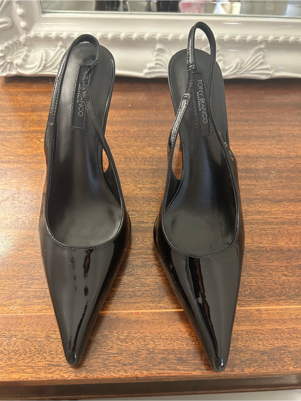 Black Tony Bianco stiletto heels - Picture 2 of 7